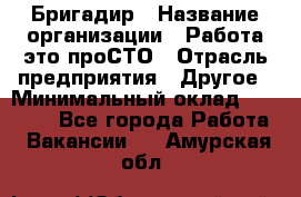 Бригадир › Название организации ­ Работа-это проСТО › Отрасль предприятия ­ Другое › Минимальный оклад ­ 35 700 - Все города Работа » Вакансии   . Амурская обл.